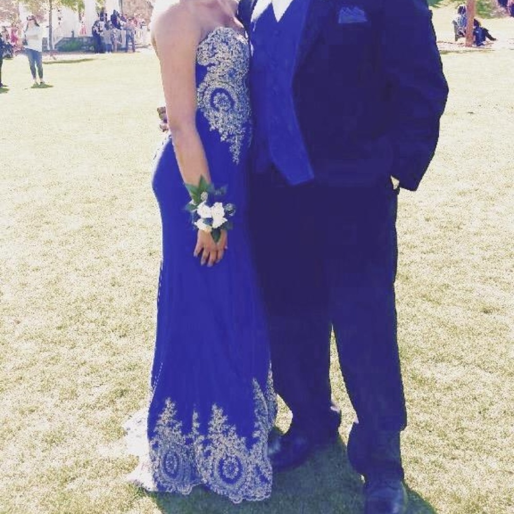 Royal blue prom dress